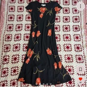 90s vintage floral maxi dress, size 12 (fits like 8), great condition